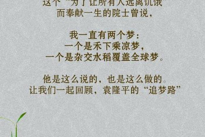 劳模人物事迹袁隆平；劳模人物事迹袁隆平50字