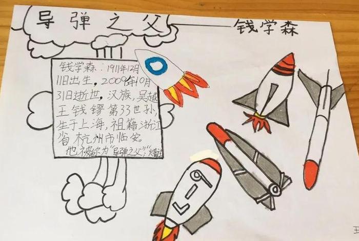 历史人物钱学森手抄报(杰出人物钱学森的手抄报) 历史人物钱学森手抄报(杰出人物钱学森的手抄报)