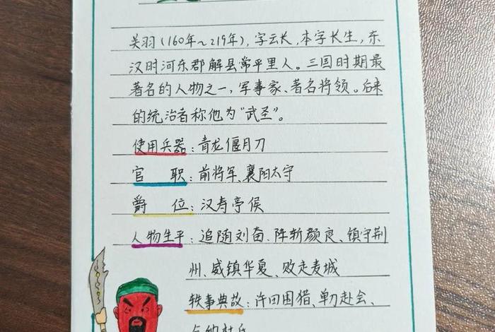 历史人物小卡片怎么写，历史人物的卡片(简单画)