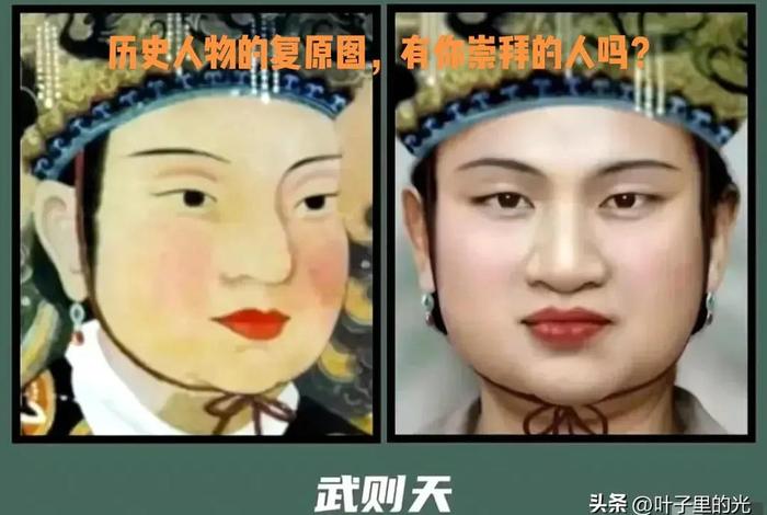 历史上真实人物与画像对比，古代真实人物画像