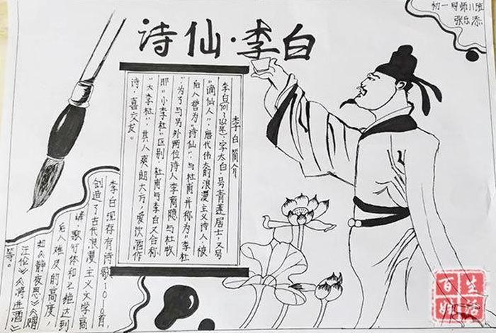 手绘历史人物简笔画、画一幅历史人物的手抄报