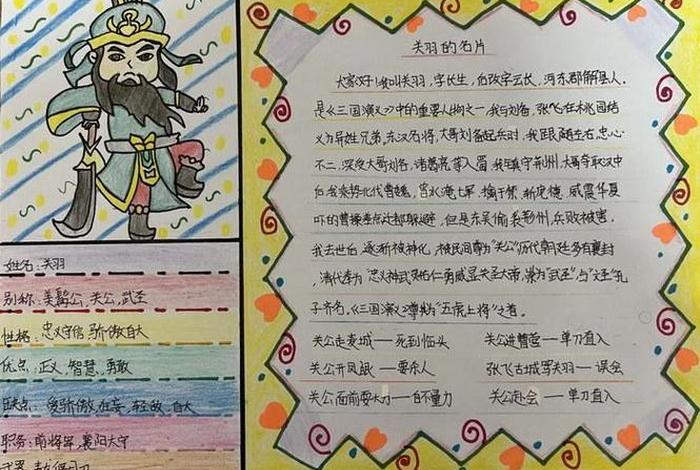 关羽历史人物简介;关羽历史人物简介手抄报 关羽历史人物简介;关羽历史人物简介手抄报