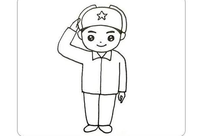 中国英雄人物儿童绘画，中国英雄人物绘画小报简笔画