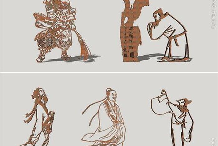 中国历史人物剪影素材，中国历史人物剪影素材高清