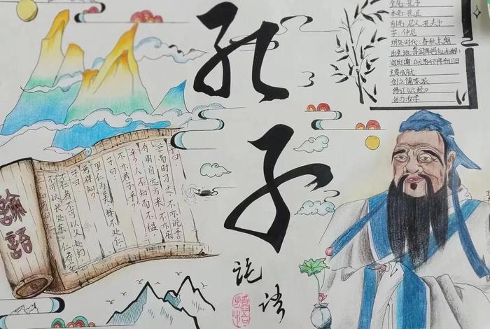 中国历史人物手抄报孔子 孔子人物手抄报图片 中国历史人物手抄报孔子 孔子人物手抄报图片