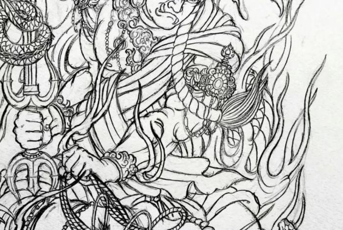 中国历史人物的纹身 中国人物纹身手稿