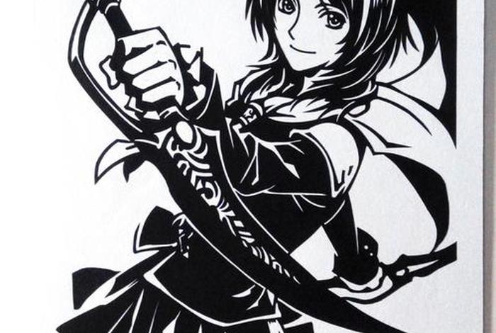 漂亮的动漫人物剪纸图案;动漫人物剪纸底稿 漂亮的动漫人物剪纸图案;动漫人物剪纸底稿