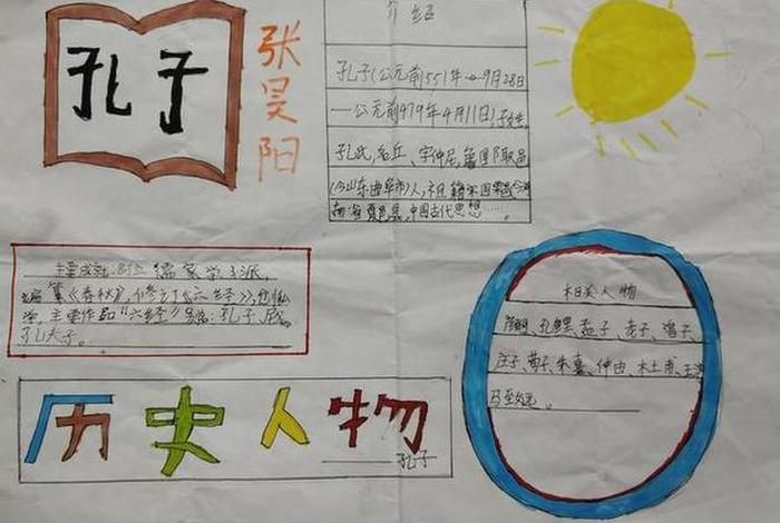 中国历史人物小报简单漂亮 - 中国历史人物手抄报简单又漂亮