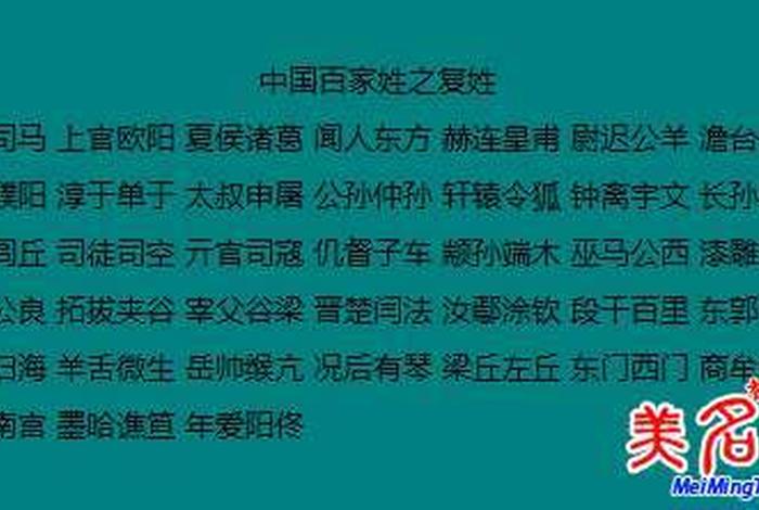 历史人物姓氏复姓有哪些 历史复姓名人简介 历史人物姓氏复姓有哪些 历史复姓名人简介