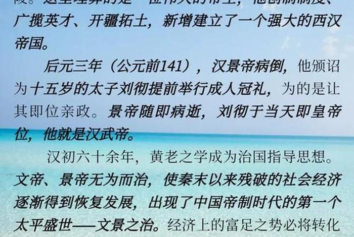 中国历史人物汉武帝；历史人物汉武帝评价800字