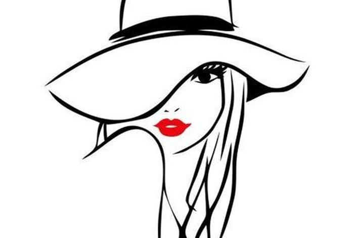 现代女性人物创意画；现代人物简笔画女孩