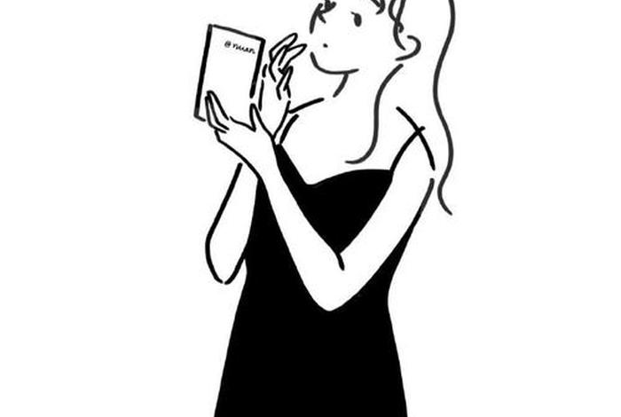 现代女性人物创意画；现代人物简笔画女孩