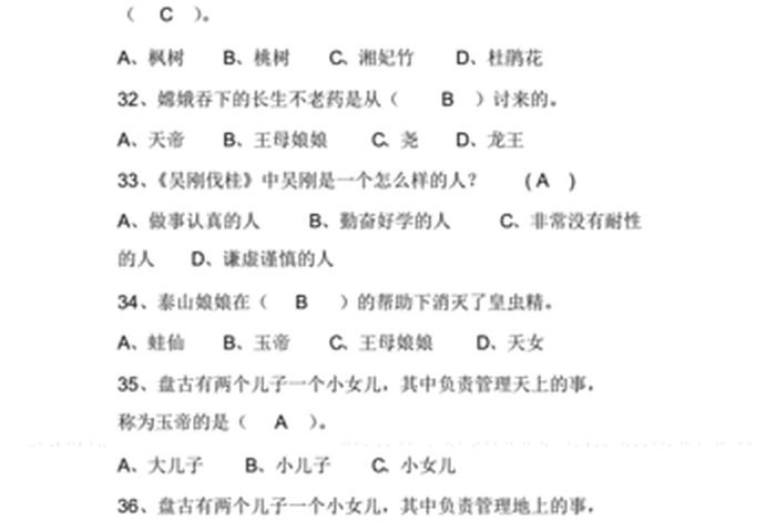 中国历史人物故事测试题 - 中国历史人物故事测试题目及答案