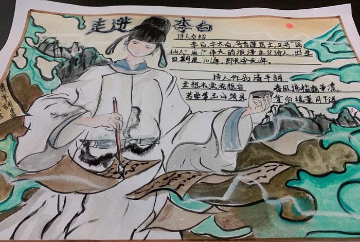 历史人物书画小报（历史人物书画小报图片大全）