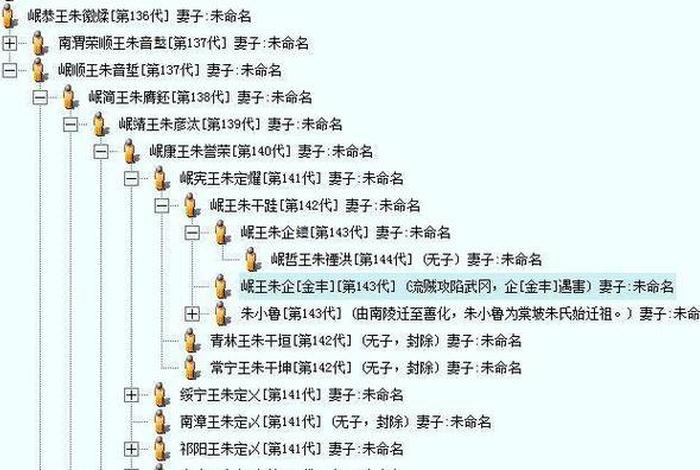 明朝王通、明朝王通后代分布