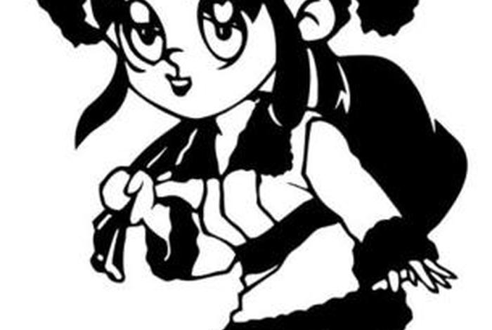 漂亮的动漫人物剪纸图案;动漫人物剪纸底稿 漂亮的动漫人物剪纸图案;动漫人物剪纸底稿