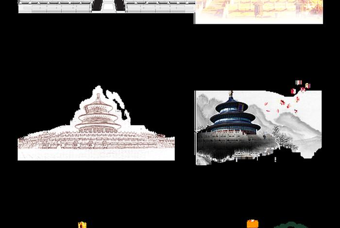 手绘中国历史元素；中国历史手绘海报