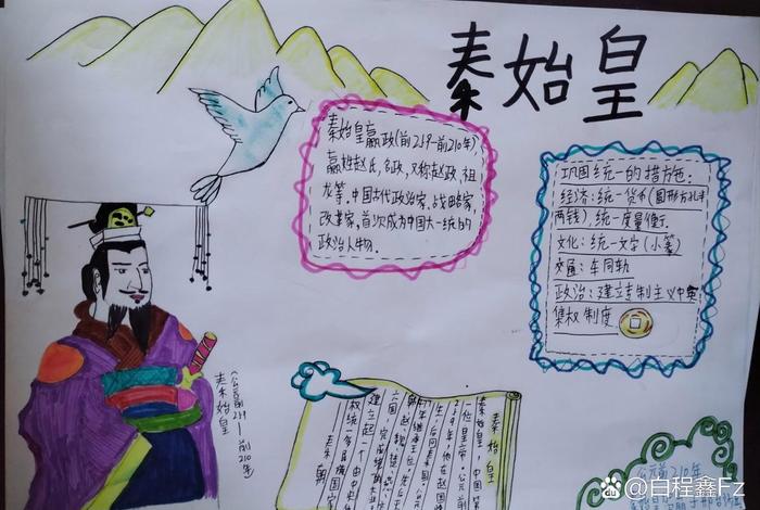 秦始皇历史人物介绍手抄报;秦始皇历史人物介绍手抄报简单 秦始皇历史人物介绍手抄报;秦始皇历史人物介绍手抄报简单