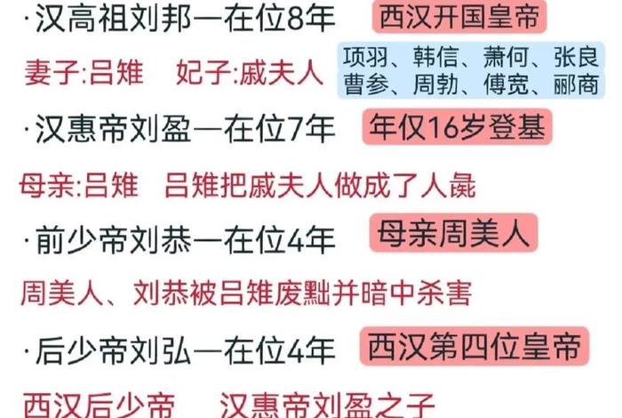 中国历史汉人王朝有哪些(中国历史汉人建立的王朝) 中国历史汉人王朝有哪些(中国历史汉人建立的王朝)