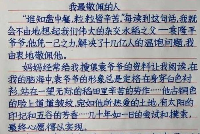 袁隆平作文；袁隆平作文素材人物事迹