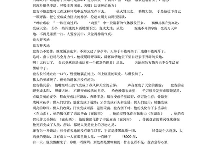 历史人物盘古(400多字),盘古的故事400字 历史人物盘古(400多字),盘古的故事400字