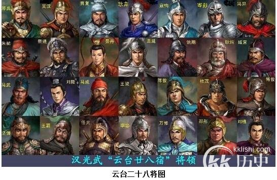 云台二十八将-云台二十八将排名：为什么是邓禹排名第一