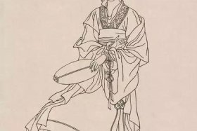 中国历史人物白描作品，中国古代人物画白描