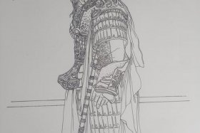 中国古代将军速写（古代将军素描画）