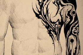 半甲中国元素（中国半甲图腾纹身）