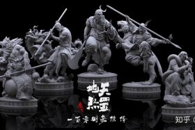 张默原创水浒人物手办、张墨一水浒人物