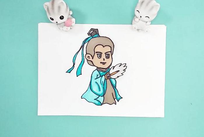 历史人物形象墙图片 历史人物画像简笔画涂颜色