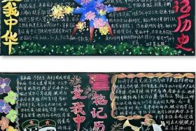 历史黑板报内容 - 黑板报图案素材关于历史