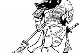 历史人物关羽图片 历史人物简笔画关羽