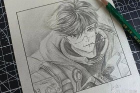 李白人物素描，李白简单素描