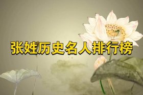 历史中姓张的人物、历史姓张的人物有哪些名字