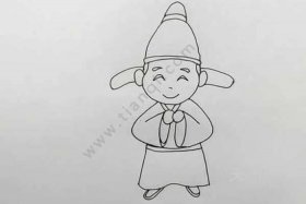 中国历史人物简笔画李白；简笔古人李白