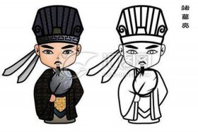 历史人物装饰画 - 历史人物画像简笔画涂颜色