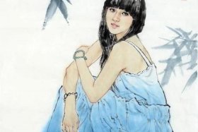 人物书画作品，人物画家作品