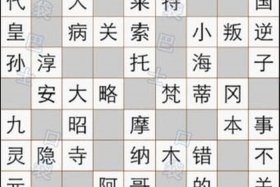 中国历史文字游戏 中国历史填字游戏