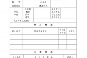 历史人物履历表模板 历史人物简介怎么写模板