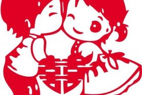 剪两个人物简单剪纸教程、剪两个连在一起的小人