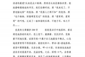 摘抄200字文章，文章摘抄200字以上