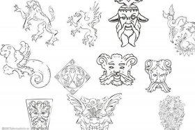 中国历史人物图腾图片，中国历史人物图腾图片简笔画