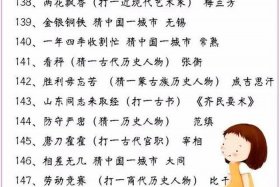 关于历史人物的猜谜语有哪些；历史人物猜一猜