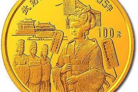 中国历史人物纯金图片大全；历史人物金币