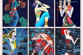 少数民族人物装饰画（少数民族人物装饰图案设计）