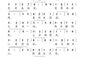 中国历史朝代歌词 中国历史朝代歌歌词完整版