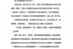 中国历史名人传记读后感；中国历史名人传记读后感400字左右