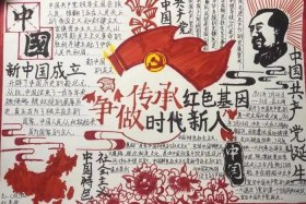 中国精神历史小报；中国精神小报图片手抄报