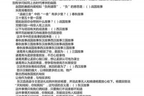 中国历史故事精选填空题（中国历史故事精选填空题答案）